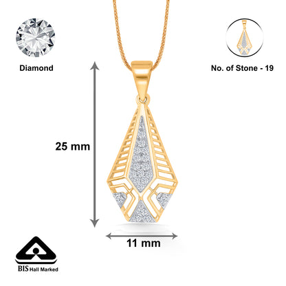 Celestial Apex Classic Gold and DIA Pendant for Woman