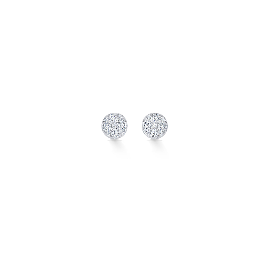 Fleck Gold & Diamond Stud Earring For Women