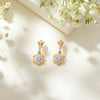 Vivid Bloom Gold Dangler Earring For Woman