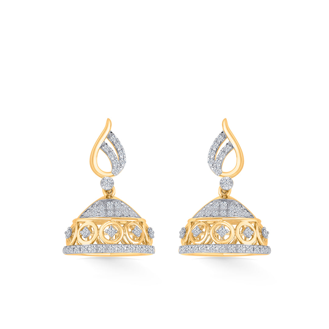 Majestic Bell Gold Jhumka Earring For Women