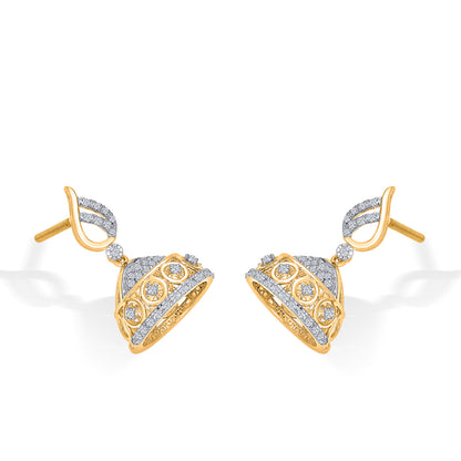 Majestic Bell Gold Jhumka Earring For Woman