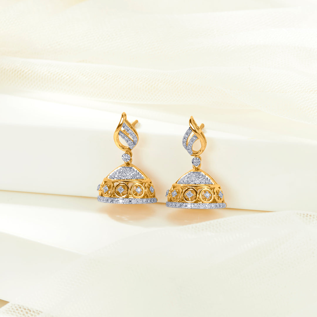 Majestic Bell Gold Jhumka Earring For Women
