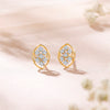 Twinkling Yellow Gold & Diamond Stud Earring For Women