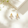 Tri-Flora Gold Stud Earring For Woman