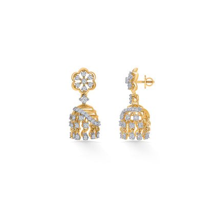 Ornate Whisper Gold Jhumka Earring For Woman