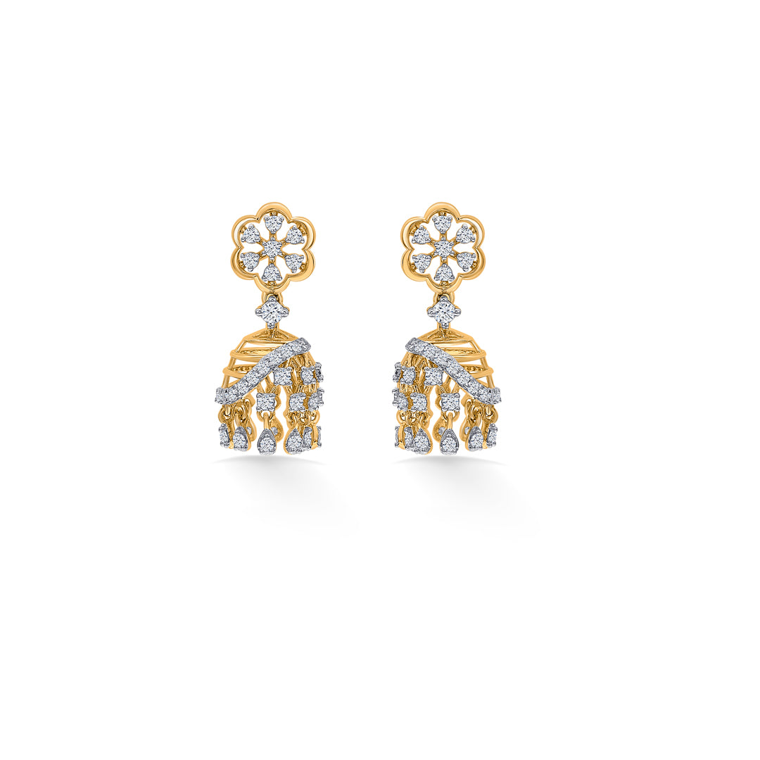 Ornate Whisper Gold Jhumka Earring For Women