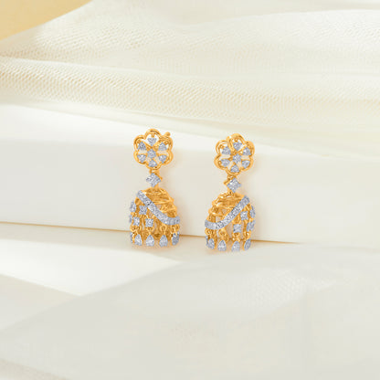 Ornate Whisper Gold Jhumka Earring For Woman