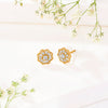 Flora Gold & Diamond Stud Earring For Women