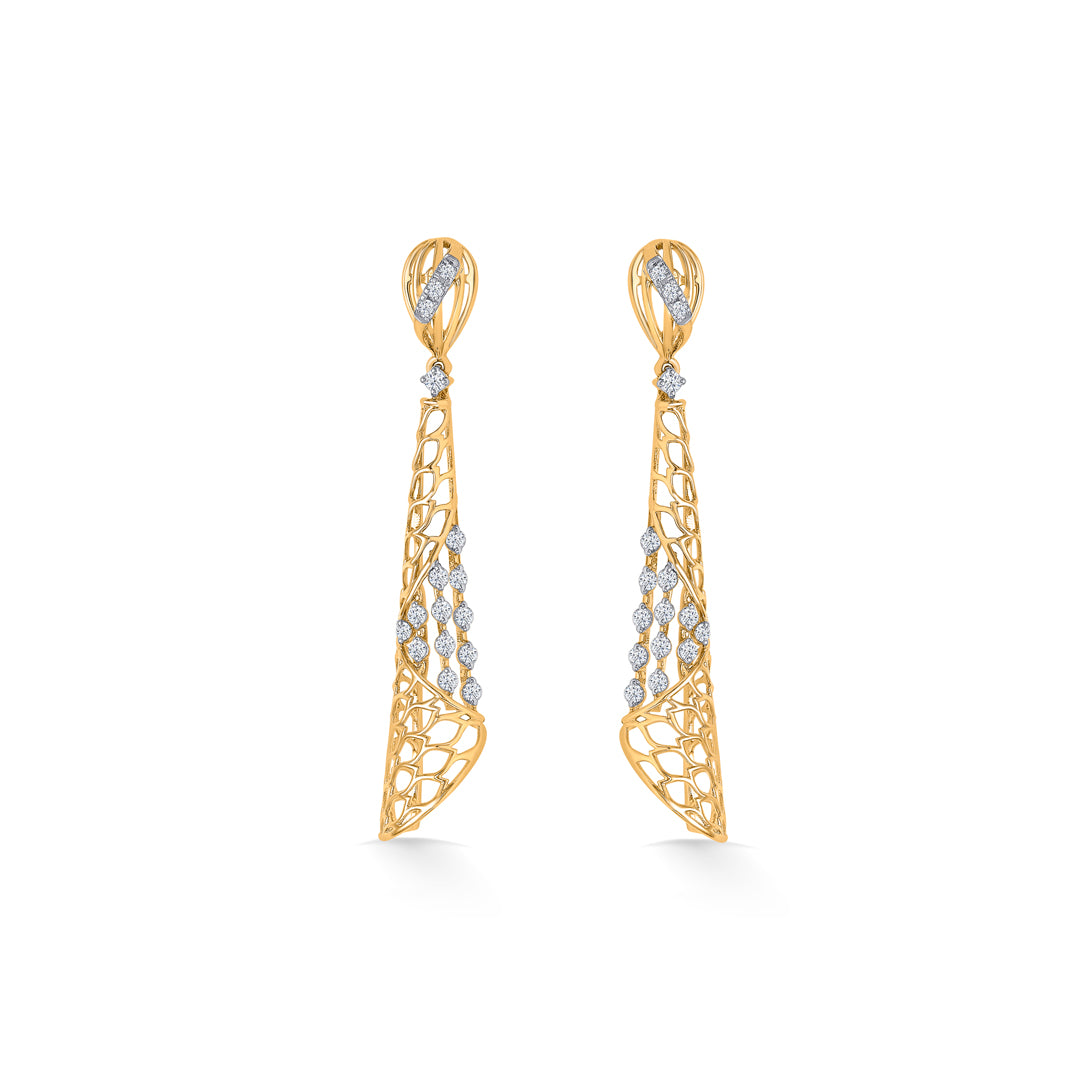 Quantum Shine Gold Dangler Earring For Women
