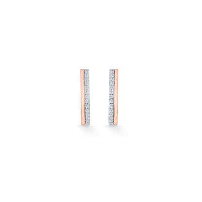 Twin Strand Gold Stud Diamond Earring for Women