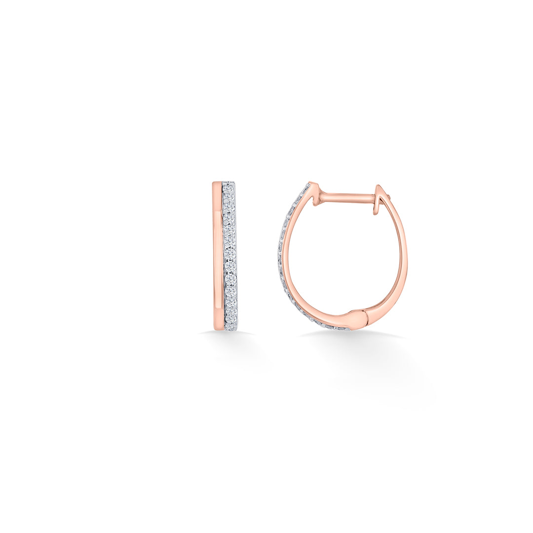 twin strand gold stud diamond earring for woman