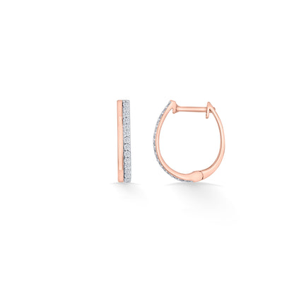 Twin Strand Gold Stud Diamond Earring for Woman