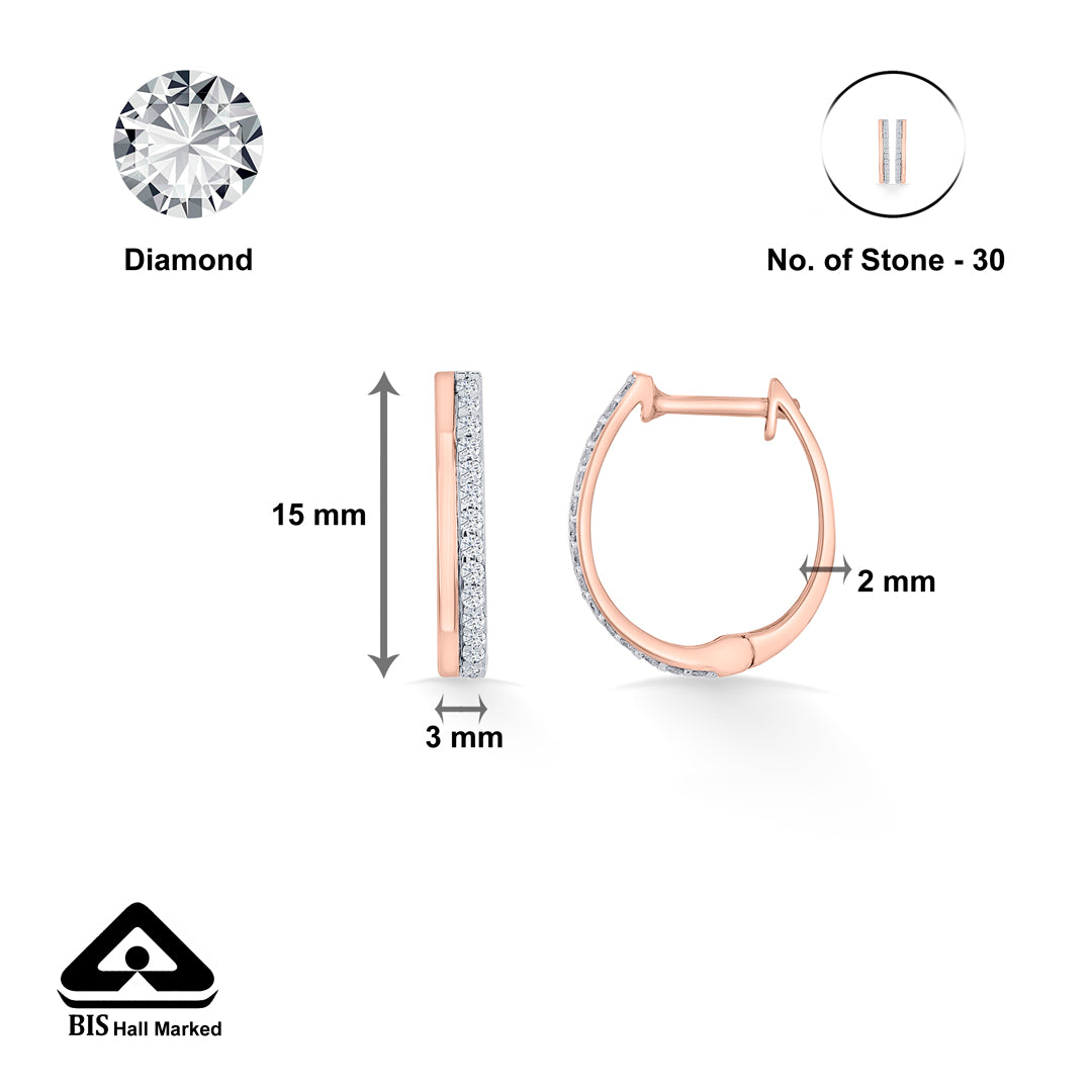 twin strand gold stud diamond earring for woman