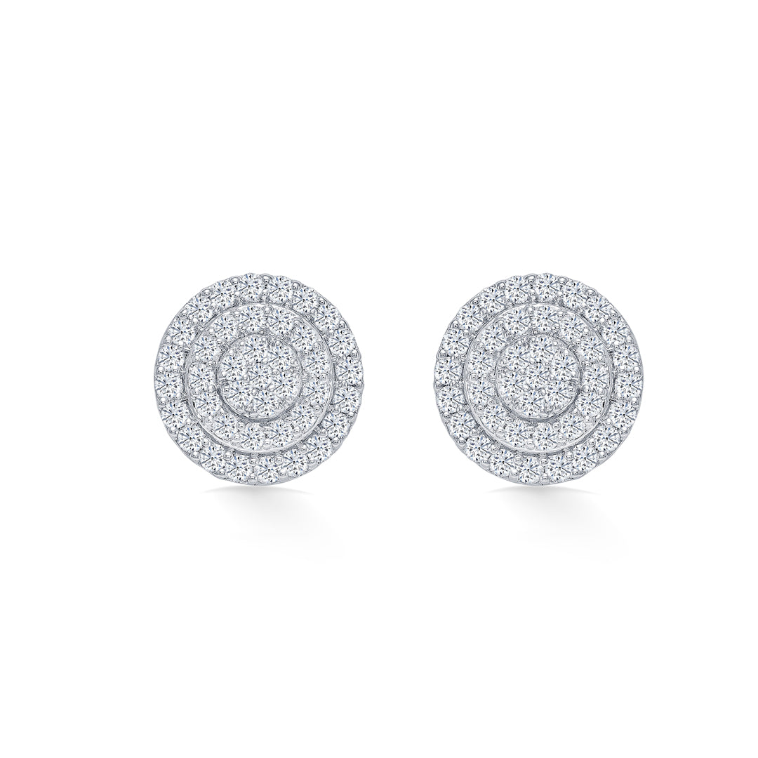 Revolve Gold & Diamond Stud Earring For Women