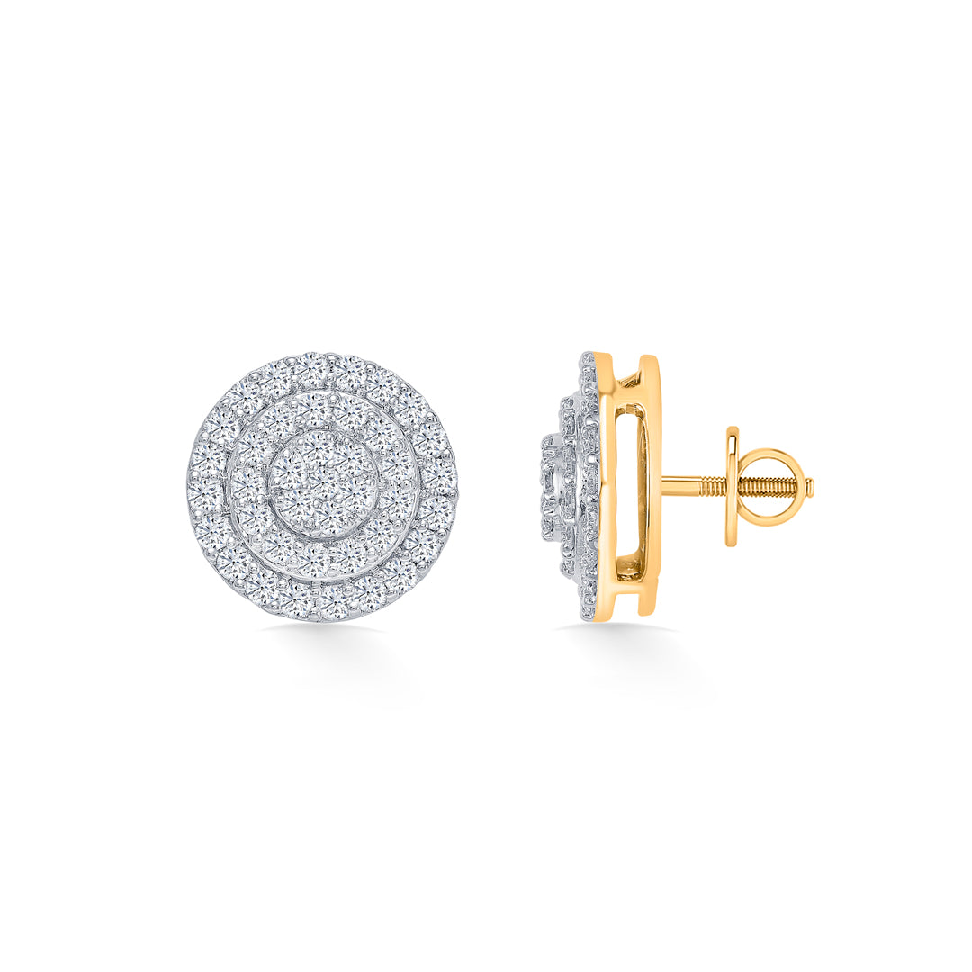 revolve gold & diamond stud earring for women