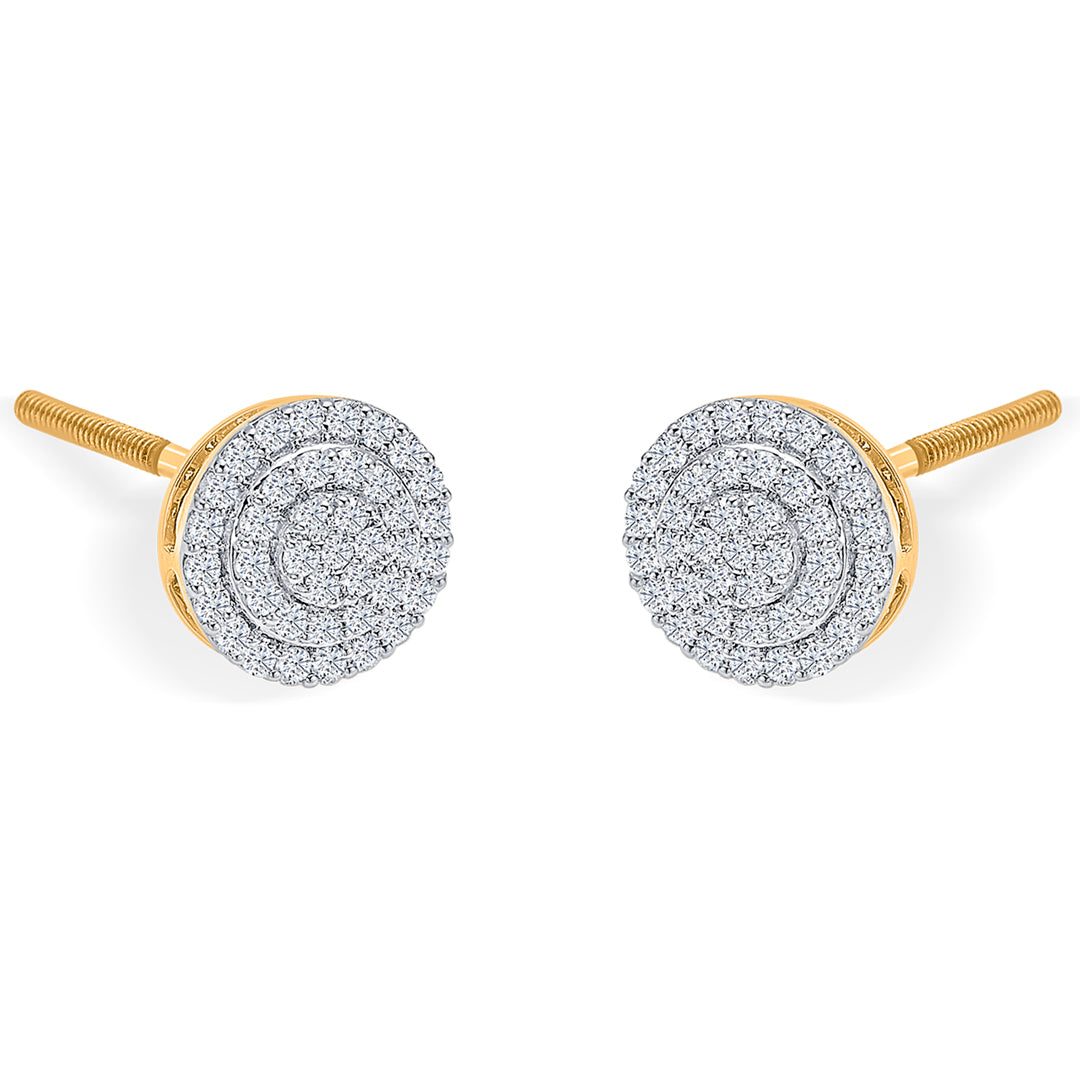 revolve gold & diamond stud earring for women
