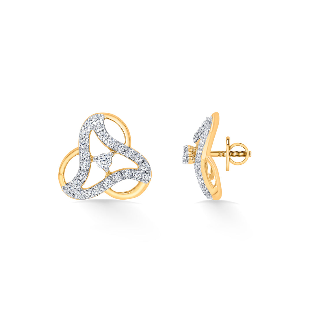 superb gleam gold stud earring for woman