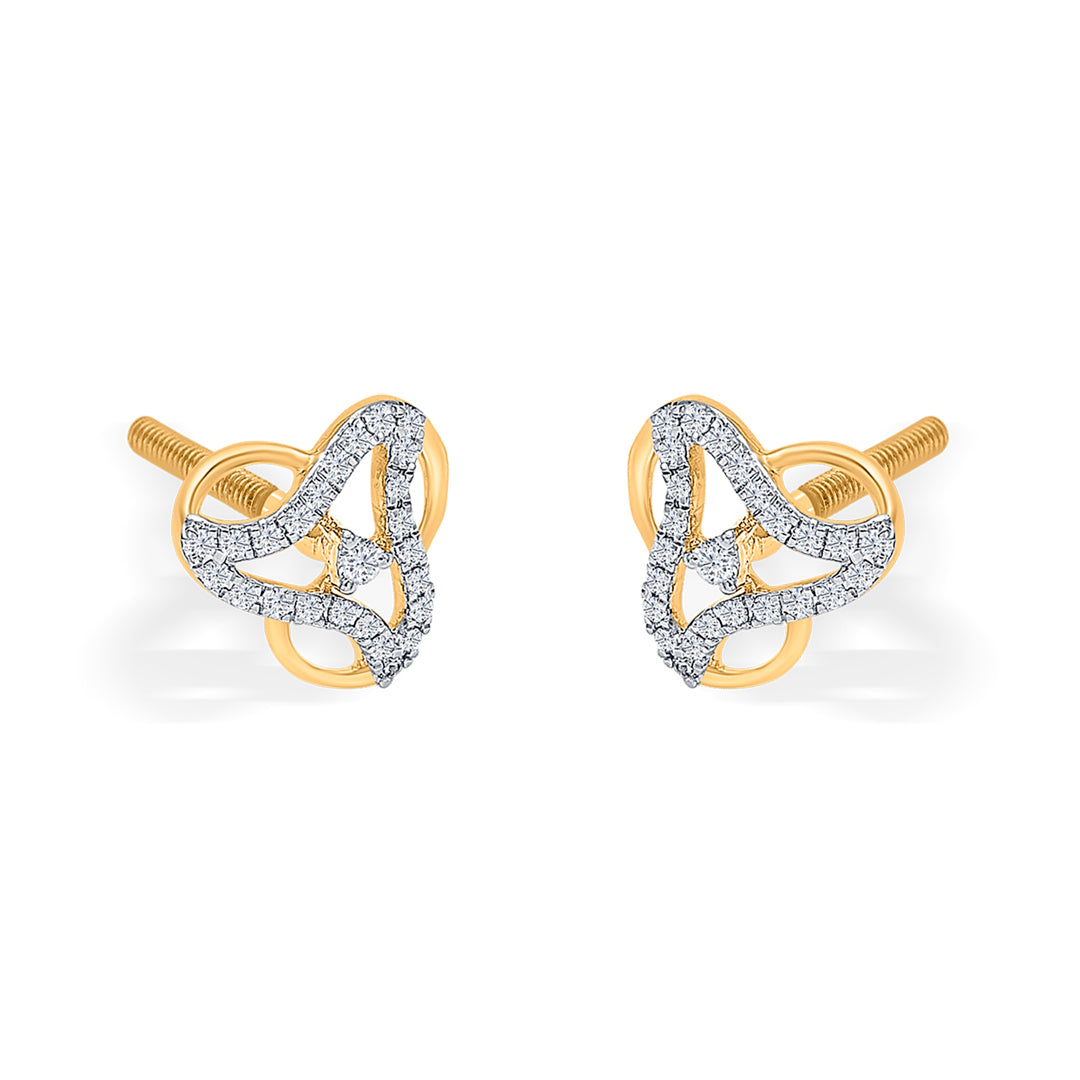 superb gleam gold stud earring for woman