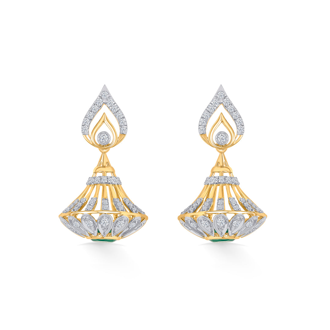 Dazzling Tinkles Gold Jhumka Earring For Women