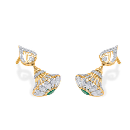 Dazzling Tinkles Gold Jhumka Earring For Woman