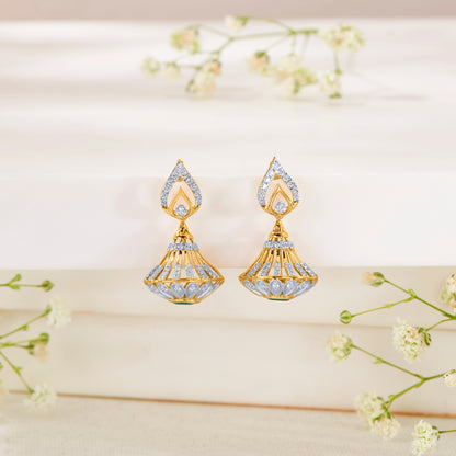 Dazzling Tinkles Gold Jhumka Earring For Woman