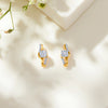 Flicker Frame Gold & Diamond Stud Earring