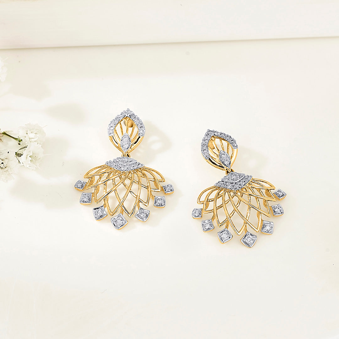 Regal Brilliance Gold & Diamond Drops & Dangler Earring For Women