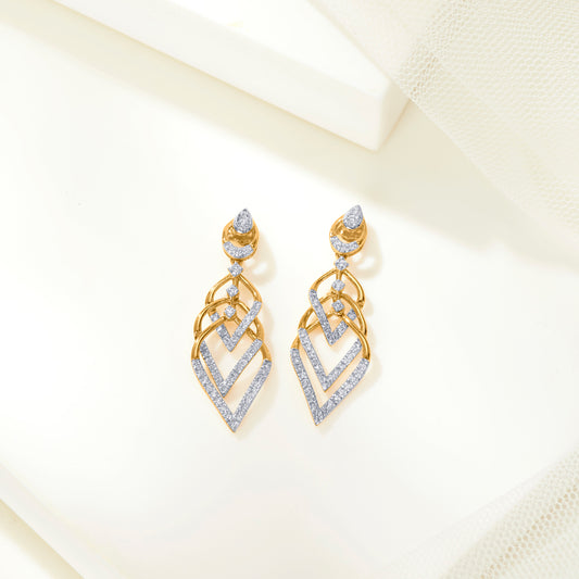 Serene Gold & Diamond Drops & Dangler Earring For Women