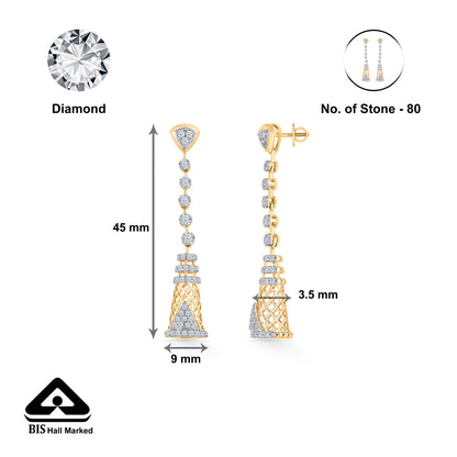 Tara Tassel Gold & Diamond Drops & Dangler Earring