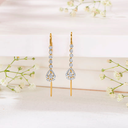 Glamour Jingles Gold Dangler Earring For Woman