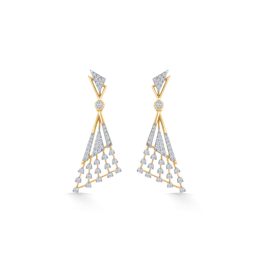 Essence Gold & Diamond Drops & Dangler Earring For Women
