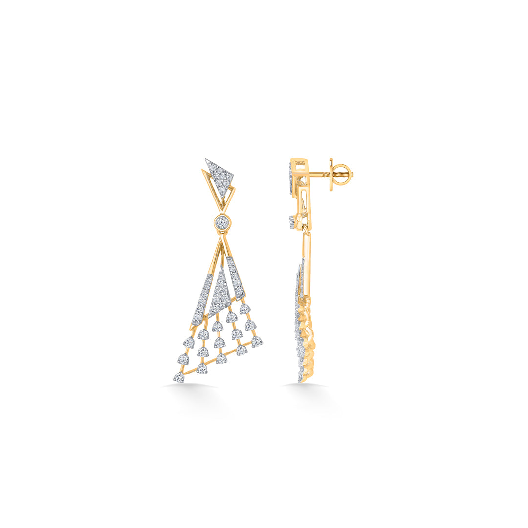 essence gold & diamond drops & dangler earring for women
