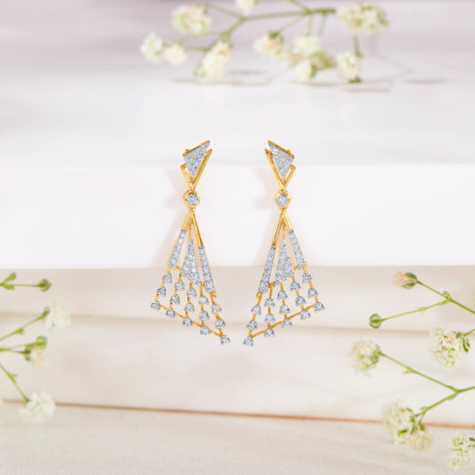 Essence Gold & Diamond Drops & Dangler Earring For Women