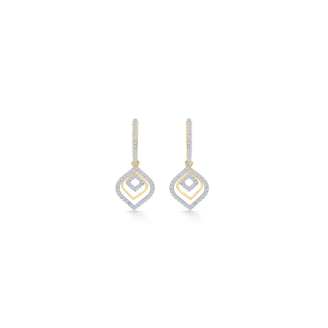Leafy Gold & Diamond Diamond Earring Earring For Women