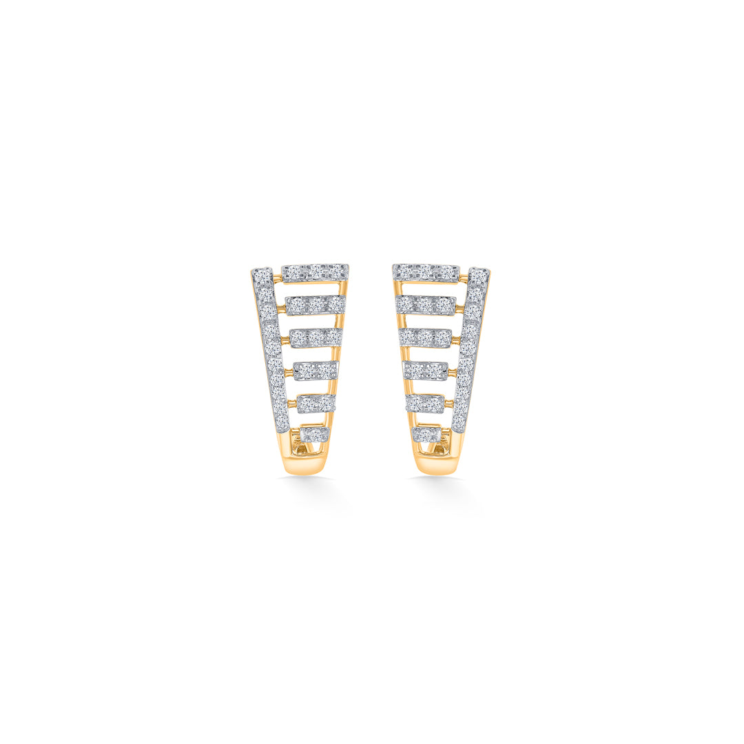 Mirage Gold & Diamond Hoops & Huggies Earring For Women