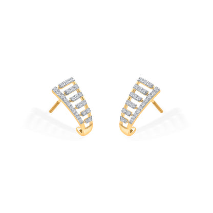 Mirage Gold & Diamond Hoops & Huggies Earring For Women