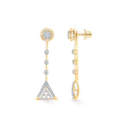 Diora Point Gold & Diamond Drops & Dangler Earring