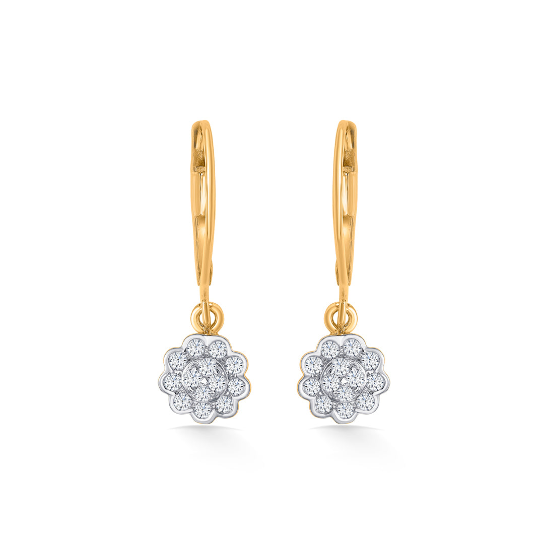 Hexad Gold & Diamond Hoops & Huggies Earring For Women
