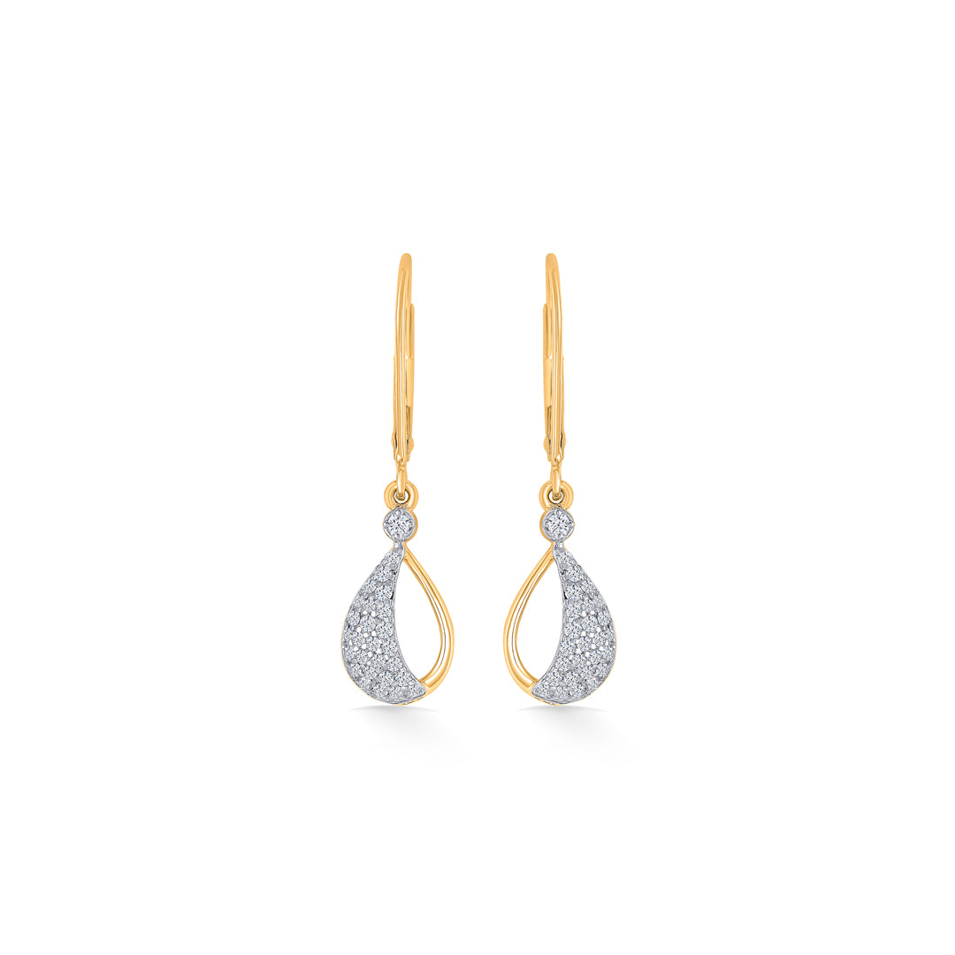 Raindrop Radiance Gold & Diamond Hoops & Huggies Earring
