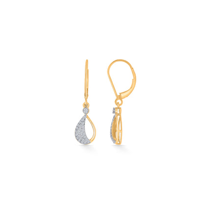 Raindrop Radiance Gold & Diamond Hoops & Huggies Earring