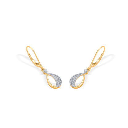 Raindrop Radiance Gold & Diamond Hoops & Huggies Earring