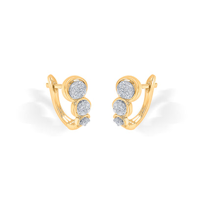 Revolve Gold & Diamond Hoops & Huggies Earring For Women