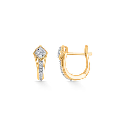 Celestia Gold & Diamond Hoops & Huggies Earring For Women