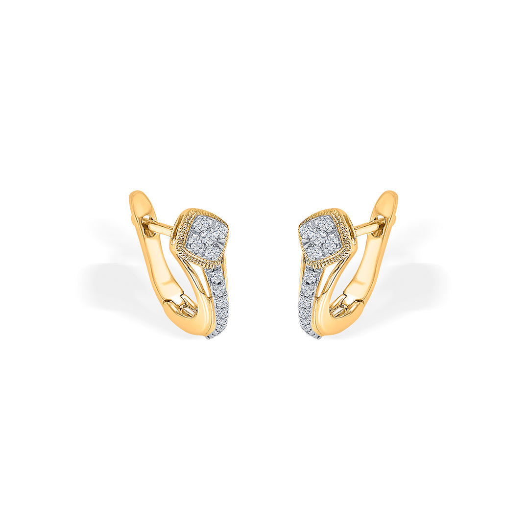 celestia gold & diamond hoops & huggies earring for women