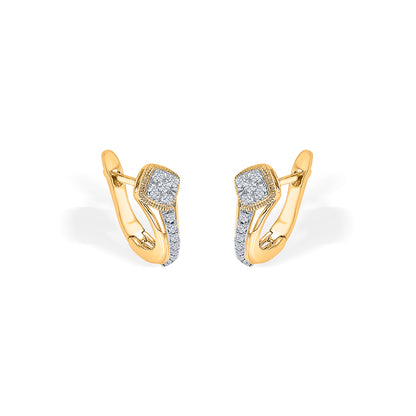 Celestia Gold & Diamond Hoops & Huggies Earring For Women