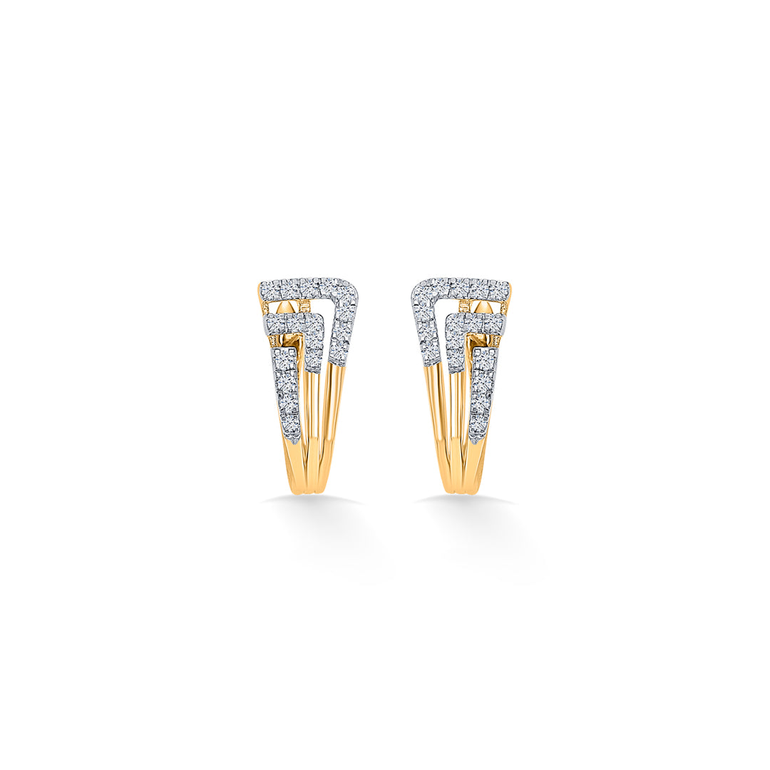 urban shikha gold & diamond hoops & huggies earring