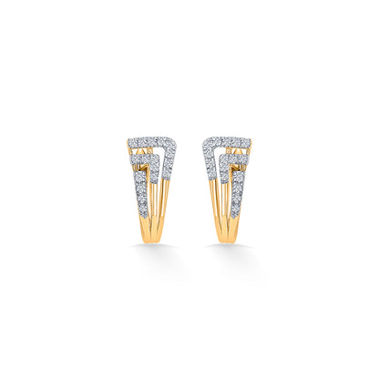 Urban Shikha Gold & Diamond Hoops & Huggies Earring