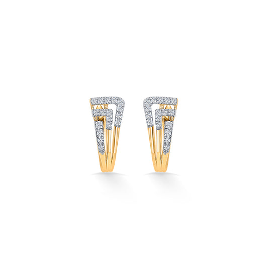 Urban Shikha Gold & Diamond Hoops & Huggies Earring