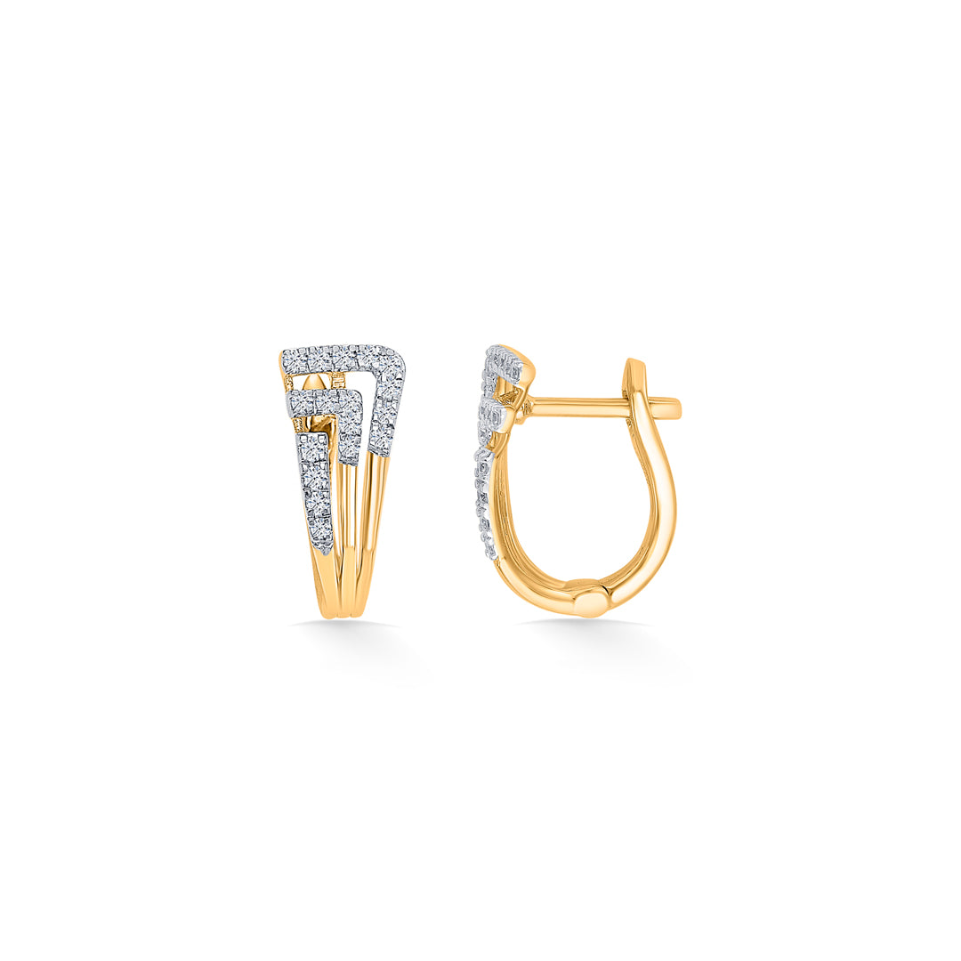 urban shikha gold & diamond hoops & huggies earring
