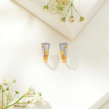 Urban Shikha Gold & Diamond Hoops & Huggies Earring